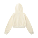 Women Hoodie Cropped Hoodie Girls Spring and Autumn Loose Cardigan Coat