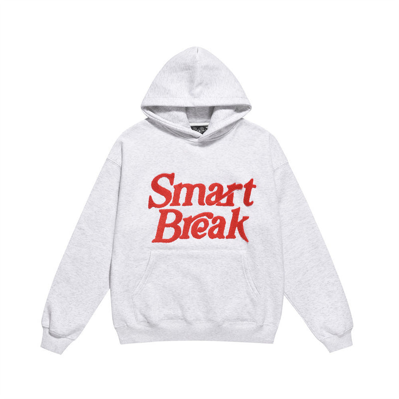 Men Fleece Lined Hoodie Autumn and Winter Embroidery Letter Hooded Sweater Men Oversize Loose Casual