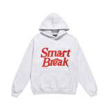 Men Fleece Lined Hoodie Autumn and Winter Embroidery Letter Hooded Sweater Men Oversize Loose Casual