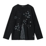 Women Long Sleeve T-Shirt Printed Long Sleeve T-shirt Loose and Lazy Style Top