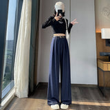 Palazzo Pants Wide-Leg Pants Women's Autumn Loose Straight Drooping Casual Pants