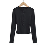 Women T-Shirt Tight Long-Sleeved Top Women's Spring Slimming T-shirt
