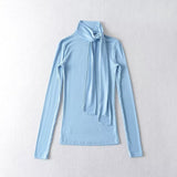 Women T-Shirt Tight Turtleneck Long Sleeve T-shirt Women's Bottoming Shirt