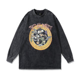 Men Long Sleeve Shirt Design Sense Washed and Worn Couple Long Sleeve T-shirt