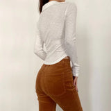 Women T-Shirt Cardigan Spring and Summer Women's Clothing T-shirt Long Sleeve Top