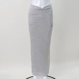 Women Desses Casual V-Shaped Skirt Slim Fit