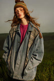 Unisex Jacket Autumn Ethnic Style Stitching Denim Women's Wear