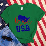 Women's Independence Day T Shirt round Neck Short Sleeve T-shirt Women's Top