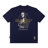 Men T Shirt Retro Portrait Printing T-shirt Men's and Women's Short Sleeve Loose Couple