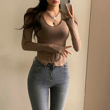 Women Long Sleeve Shirt Tight Women's Comfortable