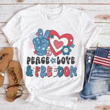 Women's Independence Day T Shirt round Neck Short Sleeve T-shirt