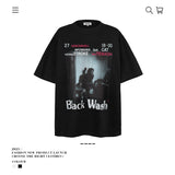 American vintage street T-shirt men's loose spring and summer half-sleeved shirt