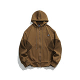 Unisex Hoodie Retro Patchwork Loose Hooded Sweater for Men and Women Couple
