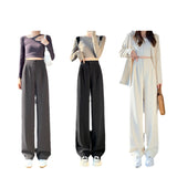 Palazzo Pants Autumn High-Grade Draping Texture Loose Straight Wide-Leg Pants