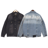 Palm Angle Jacket Palm Angels Letter Logo Printing Washed Do the Old Cowboy Men and Women