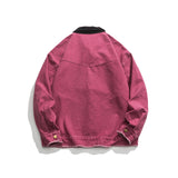 Unisex Jacket Autumn Stitching Washed Jacket Coat Women's Clothing