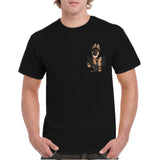 T-shirt casual yellow dog pattern