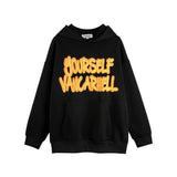 Men Hoodie Big M Letter Printed Hoodie Men's Loose Pullover Hoodie