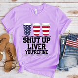 Women's Independence Day T Shirt round Neck Short Sleeve T-shirt Women's Top
