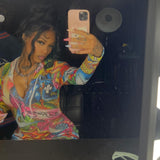 Women Desses Dress Female Slimming Printed Hooded Dress