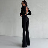 Women Jumpsuit Spring Fashion Sexy Slim Long Sleeve