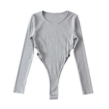 Women T-Shirt Long-Sleeved Jumpsuit Women's Autumn and Winter Slim T-shirt