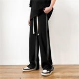 Men Sweatpants Draping Men's Straight Casual Pants Men's Summer Wide Leg Track Pants