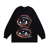 Men Long Sleeve Shirt Printed Long Sleeve Bottoming T-shirt Men and Women Hiphop Idle Style