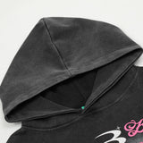 Men Hoodie Character Printed Hoodie Men Hiphop Hip Hop Rock Washed Distressed Loose Hoodie