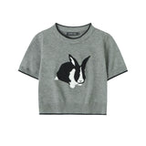 Women Sweater Sweater with Short Sleeves Women's Spring/Summer round Neck