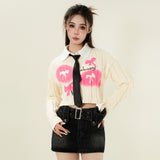 Women Sweater Long Sleeve Short Sweater Casual Spring and Autumn round Neck Sweater