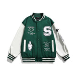 Varsity Jacket Vintage Spring Baseball Uniform Neutral Jacket