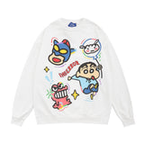 Men Hoodie Crayon Xiaoxin Printed Pullover Sweatshirt Boys Spring and Autumn Leisure Loose