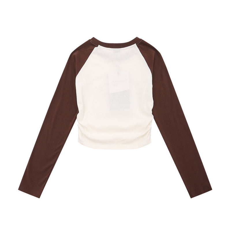 Women Long Sleeve T-Shirt Printed Long Sleeve T-shirt Women's Spring and Autumn Color Matching