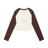 Women Long Sleeve T-Shirt Printed Long Sleeve T-shirt Women's Spring and Autumn Color Matching