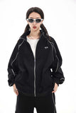 Unisex Jacket Fall Color-Blocking Zip Jacket