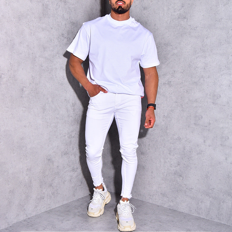 Men Pant Summer Men's Casual Skinny Tappered Pants