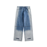 Unisex Pants Autumn Embroidery Denim Washable Pants