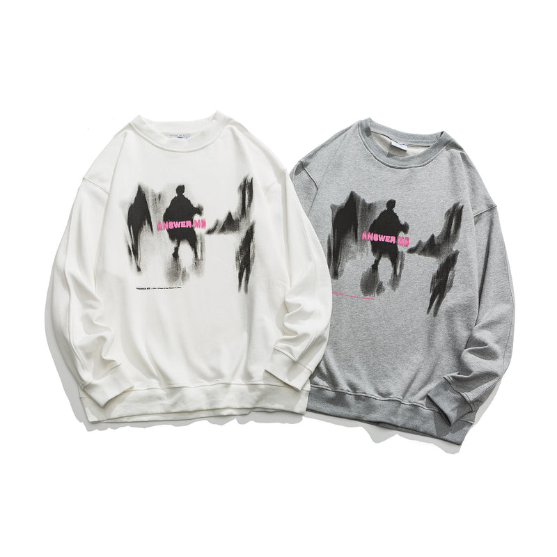 Unisex Sweatshirt Neutral Women's Clothing round Neck