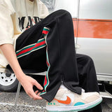 Men Sweatpants Striped Sports Pants Men's Fashion Brand Hip Hop Loose Wide Leg