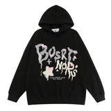 Men Hoodie Letter Graffiti Foaming Printed Hoodie