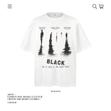 American vintage street T-shirt pure cotton men's and women's summer loose