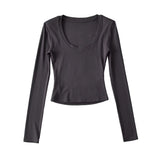 Women T-Shirt Long Sleeve Bottoming Shirt for Women Autumn and Winter