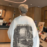 Men Hoodie round Neck Sweater Men's Autumn Long Sleeve T-shirt Hong Kong Style Loose Casual Hiphop