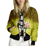 Graffiti Bomber Jacket Baseball Uniform Female Print