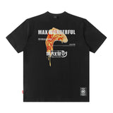 Men T Shirt Retro Men's Short-Sleeved T-shirt Casual Men and Women