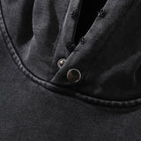 Men Hoodie All-Star Print Distressed Sweater Hooded Loose Men's Casual Hand Frayed Pullover