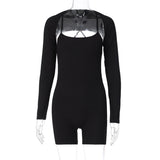 Women Jumpsuit Women's Autumn Sexy U Collar Tight Jumpsuit
