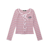 Women Long Sleeve T-shirt Short-Sleeved T-shirt Design Sense Girl Autumn Short