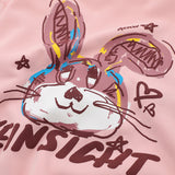 Men Hoodie Cartoon Rabbit Graffiti Printing Sweatshirt